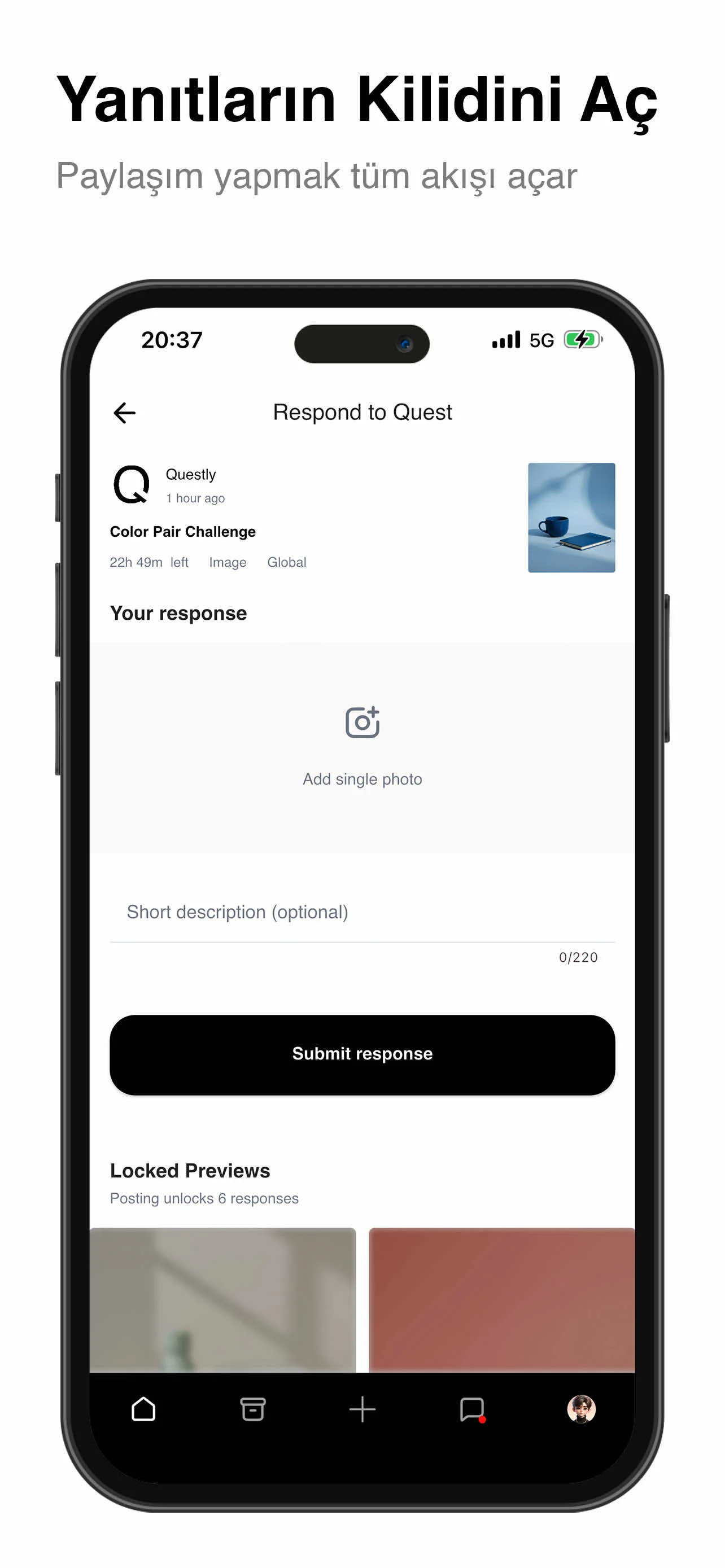 Quest-ly uygulama ekranı 2