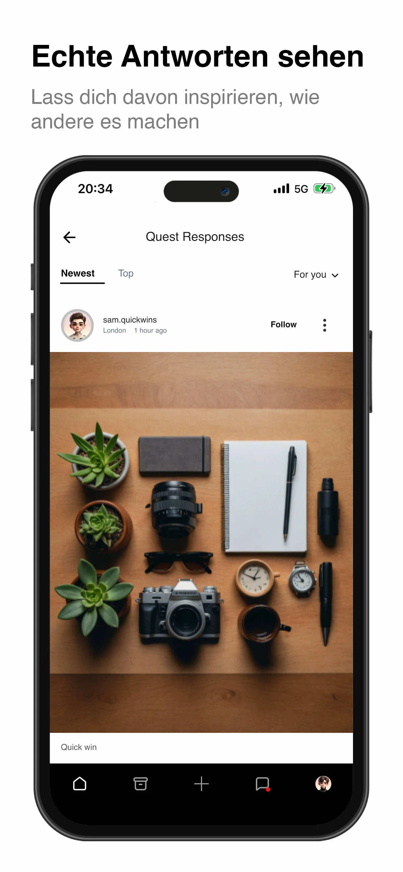 Quest-ly App-Bildschirm 3