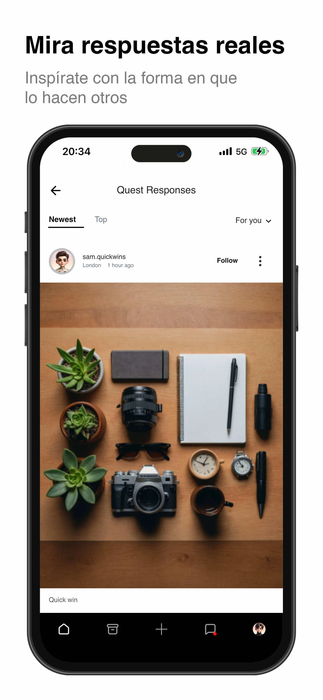 Pantalla de la app Quest-ly 3