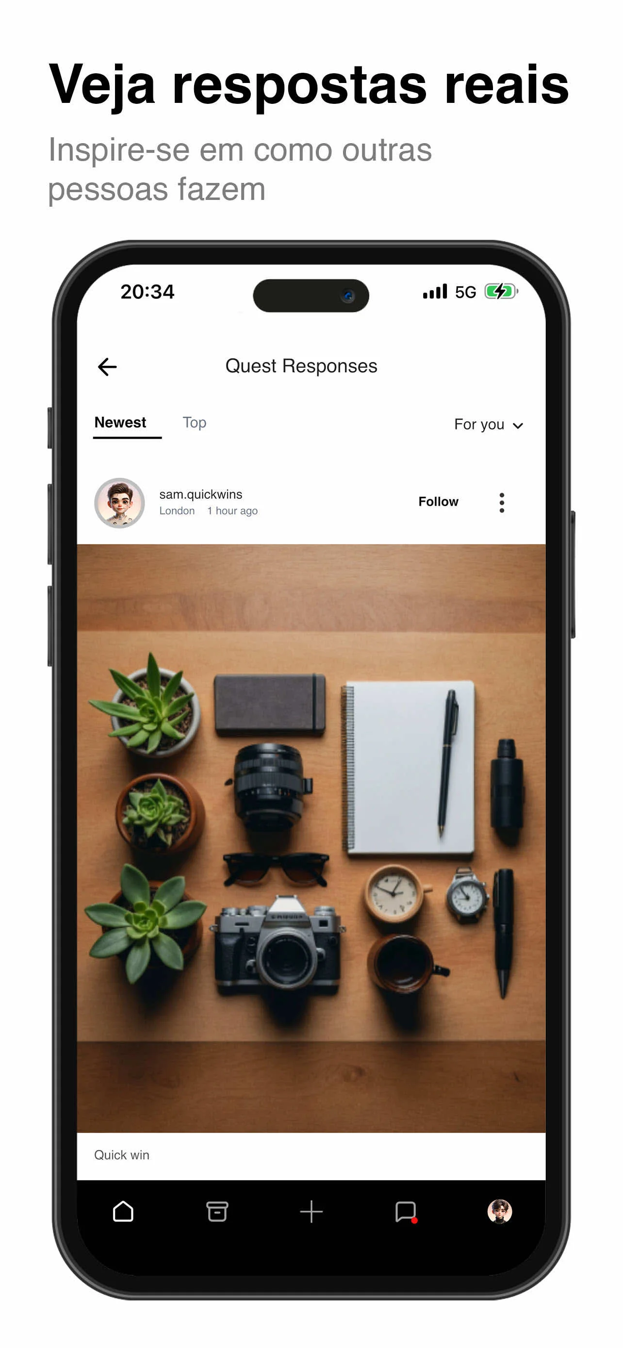 Tela do app Quest-ly 3