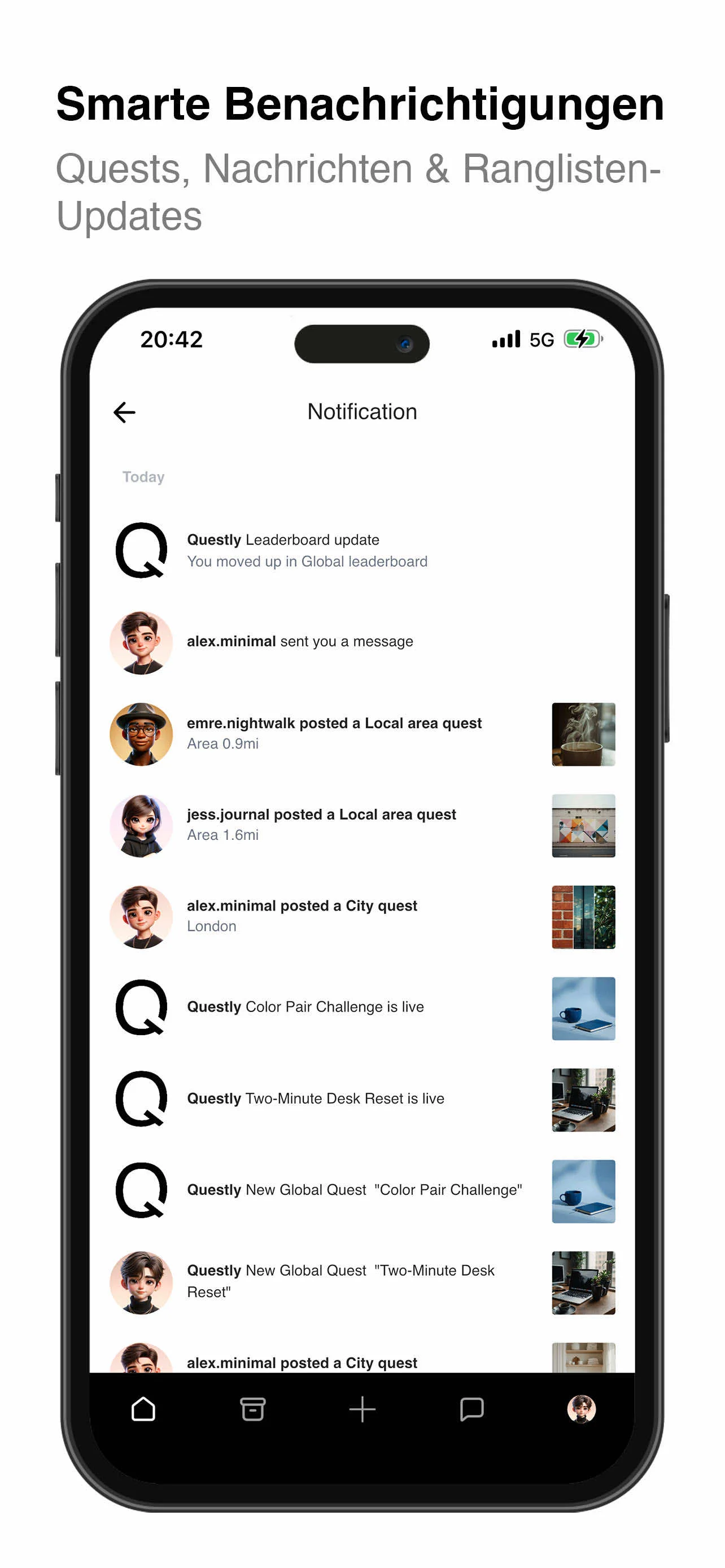 Quest-ly App-Bildschirm 8